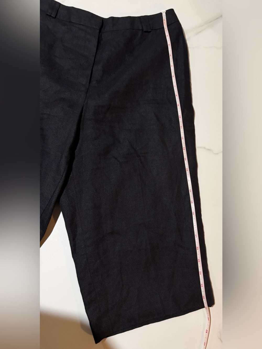 Talbots Black Linen Bermudas with Lined Interior - Picture 5 of 10